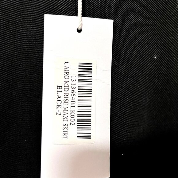 Reformation Black Maxi Skirt With Back Slit & Pockets Size 2 - Picture 11 of 16